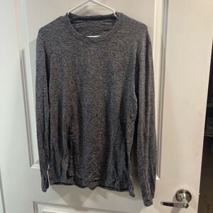 Lululemon Men's Gray Long Sleeve Shirt PTP 19 Very Good Condition